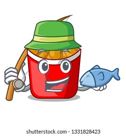 Fishing chicken nuggets in the cartoon shape Fishing chicken nuggets in the cartoon shape