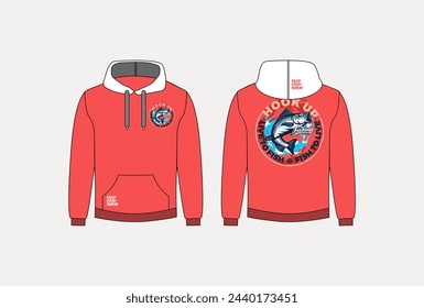 Fishing Club. Bass fish.street wear illustration. 