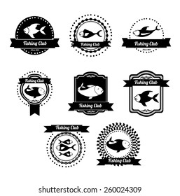 Fishing club design, vector illustration