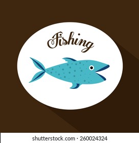 Fishing club design, vector illustration