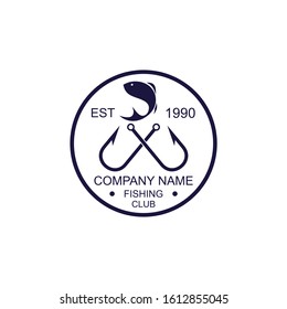 Fishing Club Emblem Logo Design