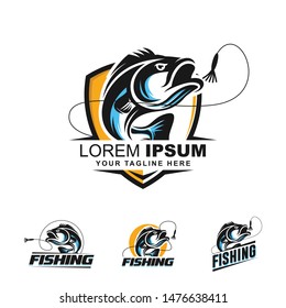 Fishing Club Logo Design Vector
