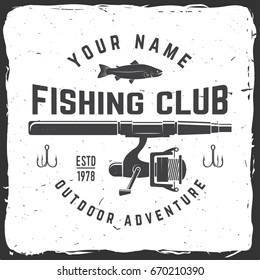 Fishing Club Vector Illustration Concept Shirt Stock Vector (Royalty ...