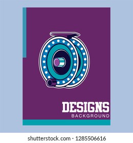 Fishing club vintage logo design, emblem of the trout fishermen, grange print stamps, fisher typography emblem, Vector