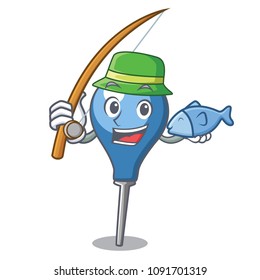 Fishing clyster mascot cartoon style