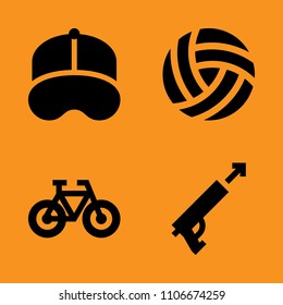 fishing, colorful, chain and wear icons set. Vector illustration for web and design