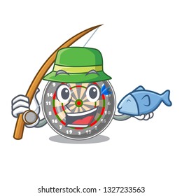 Fishing dartcoard isolated with in the character