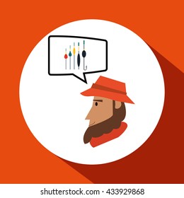 fishing design. sport icon. Isolated image