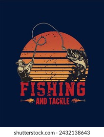 Fishing Design t-shirt vector banner 