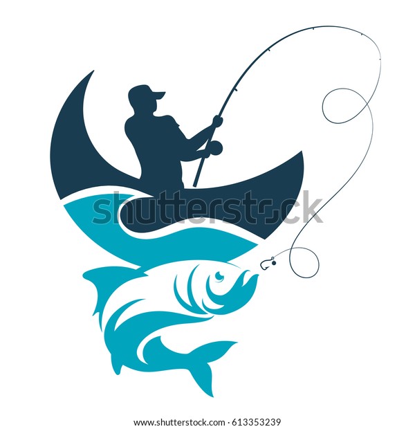 Download Fishing Design Vector Fisherman Catches Boat Stock Vector ...