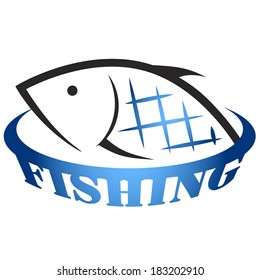 Fishing for design vector, silhouette of fish