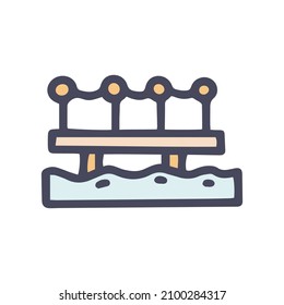 Fishing Dock Color Vector Doodle Simple Icon