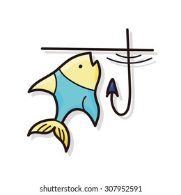 fishing doodle