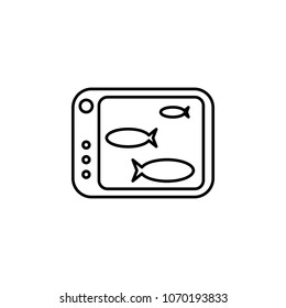 fishing echo sounder icon. Element of diving, fishing and hunting for mobile concept and web apps. Thin line icon for website design and development app development. Premium icon on white background