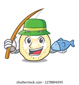 Fishing eggplant slices in a cartoon skillet