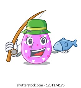 Fishing eggs easter holiday character for spectacle
