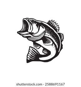 Fishing Emblem for Custom T-Shirt Prints