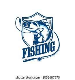 Fishing Emblem Logo