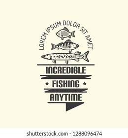 Fishing Emblems Logo Vector Graphic Download Template