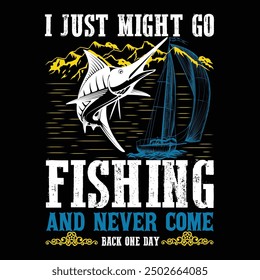 fishing enough vector typography t-shirt design