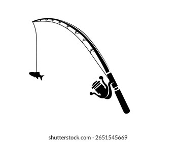 fishing equipment logo, fishing rod