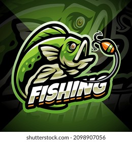 Fishing esport mascot logo design