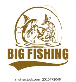 Experiencia De Pesca Y Caza De Peces Aventura Vector Camiseta Diseño Plantilla