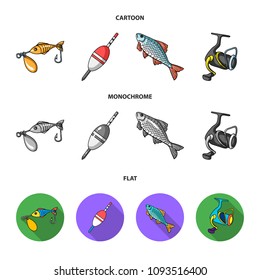 Fishing, fish, catch, hook .Fishing set collection icons in cartoon,flat,monochrome style vector symbol stock illustration web.