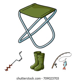 Fishing, fish, catch, fishing rod .Fishing set collection icons in cartoon style vector symbol stock illustration web.
