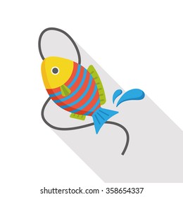 fishing fish flat icon
