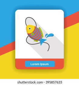 fishing fish flat icon