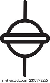 Fishing Fish Float Outline Icon