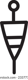 Fishing Fish Float Outline Icon