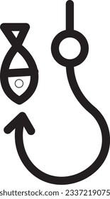 Fishing Fish Hook Outline Icon