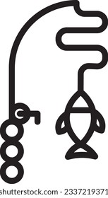 Fishing Fish Hook Outline Icon