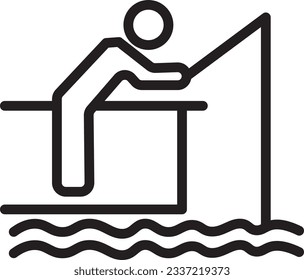 Fishing Fish Hook Outline Icon