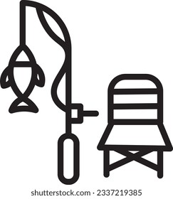 Fishing Fish Hook Outline Icon