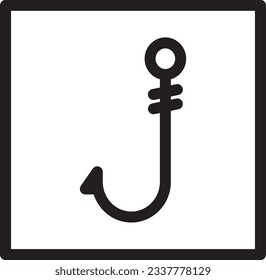 Icono de contorno de enlace de pesca