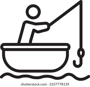Fishing Fish Hook Outline Icon