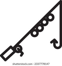 Icono de contorno de enlace de pesca