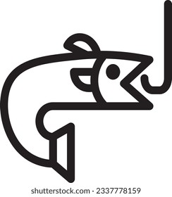 Fishing Fish Hook Outline Icon