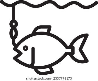 Fishing Fish Hook Outline Icon