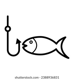 Fishing a fish icon vector design illustration free hobbies