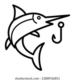 Fishing a fish icon vector design illustration free hobbies