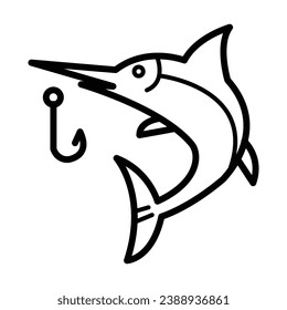 Fishing a fish icon vector design illustration free hobbies