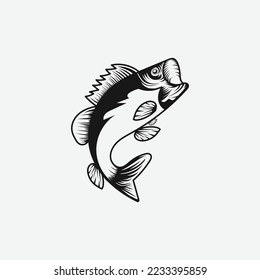 Fishing fish illustration art graphic vector.