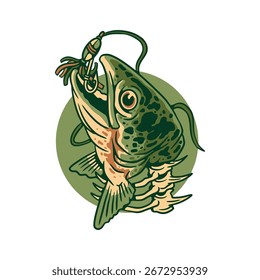 fishing fish illustration vector design