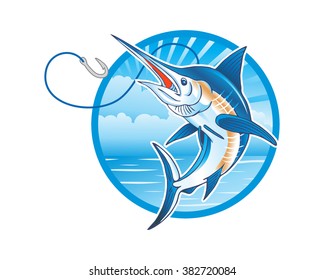 fishing fish marlin sea ocean image icon