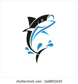 fishing fish vector logo character graphic modern abstract