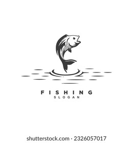 Fishing fisherman logo design vector for your brand or business
